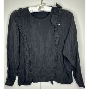 ZARA Extra Small Suede Like Material Button Shirt